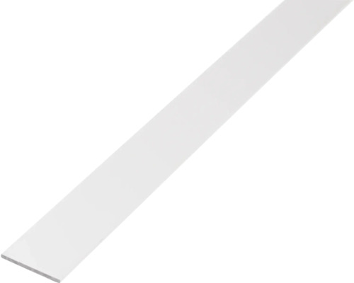 Barre plate Aluminium blanc 30 x 2 x 2 mm , 1 m