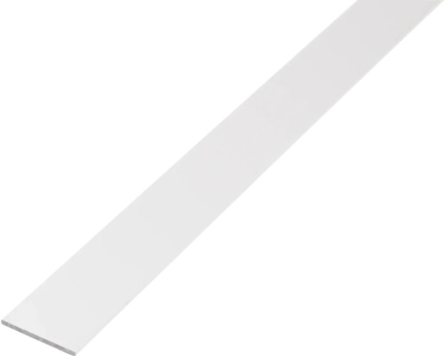 Profilé plat alu blanc 20x2 mm, 2 m