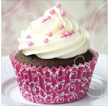 Glasbild Rosa Muffin I 20x20 cm GLA275