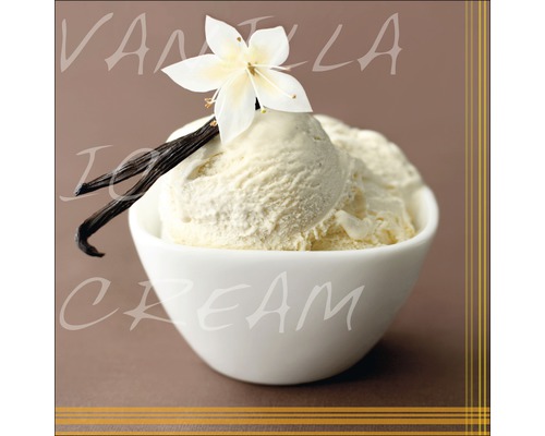 Tableau en verre Vanilla Ice Cream 20x20 cm