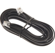 Câble modulaire 2x prises RJ11(6p4c) 3 m noir Bleil 35731-thumb-0