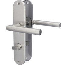 Garniture de poignée de porte en acier inoxydable avec ferrures de protection
