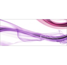 Tableau en verre High Pink Wave I 50x125 cm