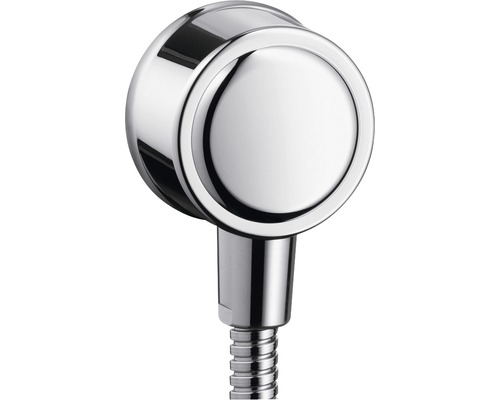 Coude de raccordement au mur hansgrohe Fixfit Classic chrome avec clapet anti-retour 16884000