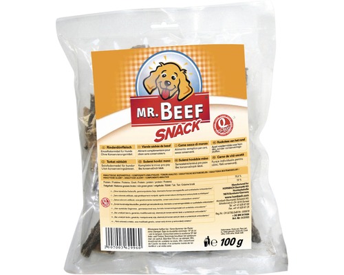 Nourriture pour chiens MR. BEEF viande séchée 100 g friandises à mâcher