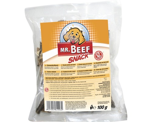 Hundefutter MR. BEEF Dörrfleisch 100 g Kauartikel