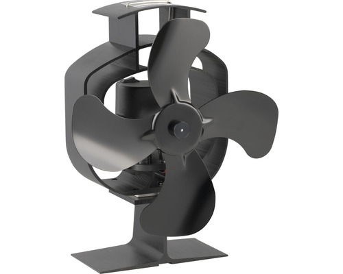 Ventilateur de cheminée Lienbacher Oszilo 21. 00.383.2 à régime thermique noir Ventilateur de cheminée pour la répartition de l''air chaud
