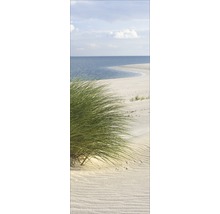 Paysage de plage avec dune, sable et mer