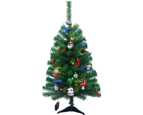 Sapin de Noël artificiel Lafiora sapin de Noël avec ornement h 90 cm vert