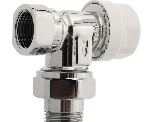 Robinet d''équerre pour radiateur avec raccord thermostatique