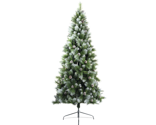 künstlicher Weihnachtsbaum Tannenbaum Lafiora Montana H 90 cm grün weiß