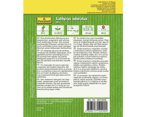 Sachet de graines pois de senteur mélange de FloraSelf