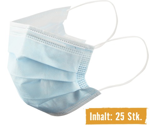 Masque de protection avec boucles d''oreille, paquet de 25 pièces