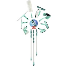 Kit de nettoyage Leifheit avec manche télescopique et différents embouts pour fenêtres et surfaces