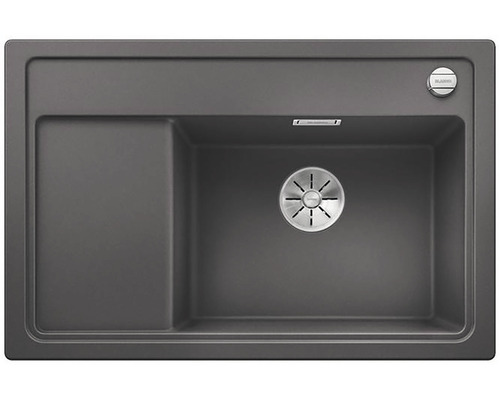 Spüle Blanco ZENAR XL 6 S Compact 780 x 510 mm felsgrau 523775 Becken rechts Spülbecken aus Stein mit Abtropffläche
