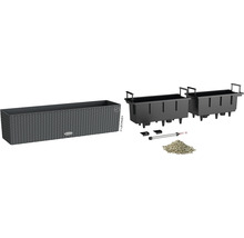 Jardinière Lechuza Balconera Cottage, plastique, 80x19x19 cm, granit