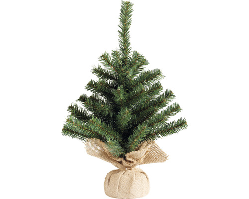künstlicher Weihnachtsbaum Lafiora Tannenbaum im Jutesack H 45 cm grün
