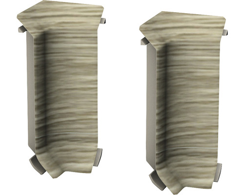 Angle intérieur Prinz pour plinthe à clipser chêne Barbate 48 x 19 mm 2 pièces Deux coudes de tuyau de descente pluviale verticaux pour le drainage des bâtiments