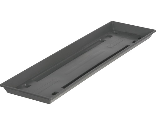 Soucoupe pour jardinière geli plastique 59 x 15 x 2,5 cm anthracite Bac de récupération en plastique