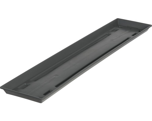 Soucoupe pour jardinière geli plastique 78 x 15 x 2,5 cm anthracite Soucoupe de pot de fleurs en plastique