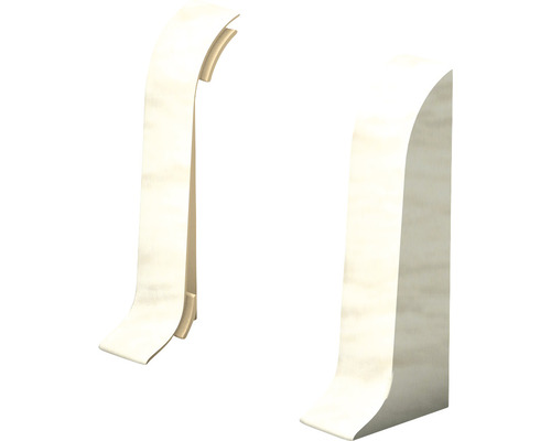 Pièces d'extrémité Prinz pour plinthe à clipser charme commun 50 x 22 mm 2 pièces Deux habillages de tuyaux de chauffage