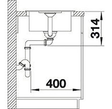 Évier Blanco FAVUM 45 S 860 x 435 mm anthracite 524227-thumb-4