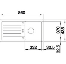 Évier Blanco FAVUM 45 S 860 x 435 mm anthracite 524227-thumb-1