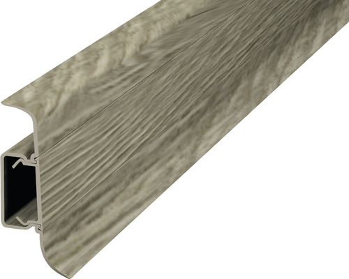 Prinz Klemmsockelleiste mit Kabelführung eiche Barbate 50 mm x 250 cm Übergangsprofil mit Holzdekor