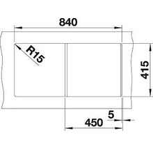 Évier Blanco FAVUM 45 S 860 x 435 mm anthracite 524227-thumb-5