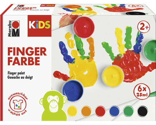 Peinture aux doigts Marabu KiDS 6x 35ml