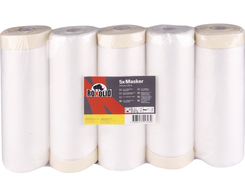 Pack pro ROXOLID ruban de masquage fin 2700 mm x 25 m 5 pièces