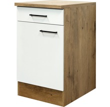 Meuble bas de cuisine avec tiroir et porte décor bois
