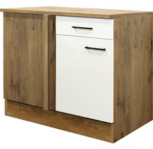 Flex Well Eckunterschrank Vintea BxTxH 110 x 60 x 85 cm magnolienweiss matt zerlegt Anschlag reversibel 00011649