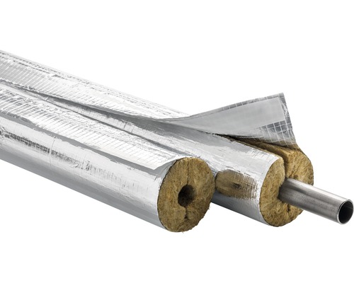 Isolation de tube Climatube®Wool 15-20 1m doublé d'aluminium