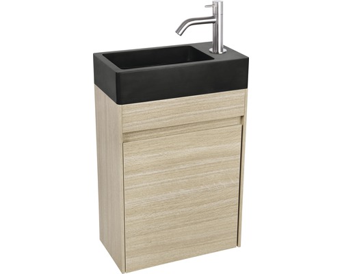 Meuble-lavabo avec meuble sous-vasque, robinet et vasque