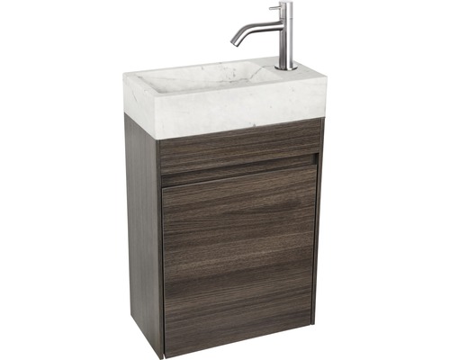 Combinaison de lavabo avec meuble sous-vasque, lavabo et robinet