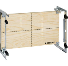 Geberit Montageelement für Wand-WC mit Holzplatte und Markierungen