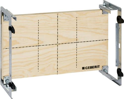 Plaque de montage GEBERIT GIS universelle pour robinetterie encastrée 461.173.00.1 Geberit élément de montage pour WC suspendu avec plaque en bois et marquages