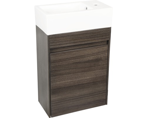 Meuble sous-vasque avec une porte et un lavabo