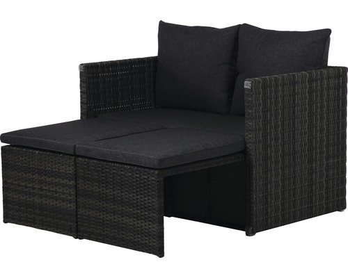 Gartenmöbel-Loungesessel mit Rattanoptik und Sitzkissen