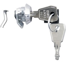 Serrure de meuble avec deux clés et clip de fixation