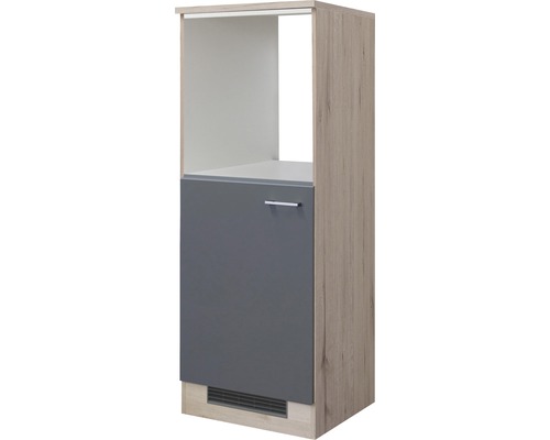 Meuble pour appareils encastrables Flex Well Tiago gris basalte 60x169x60 cm avec porte pivotante