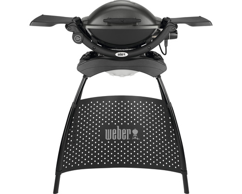 Barbecue électrique Weber avec support et tablettes latérales