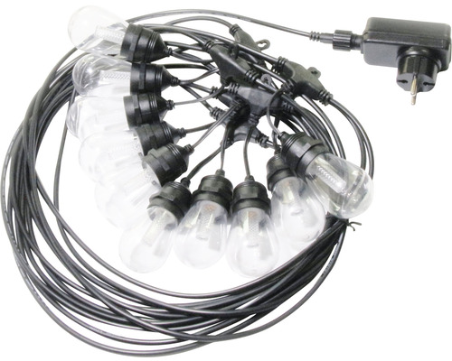 Guirlande lumineuse avec ampoules claires et prise