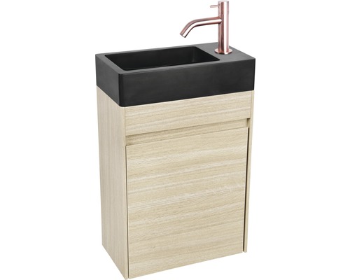 Combinaison de lavabo avec lavabo, meuble sous-lavabo et robinetterie