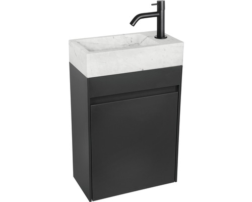 Combinaison de lavabo avec lavabo en marbre et meuble sous-lavabo