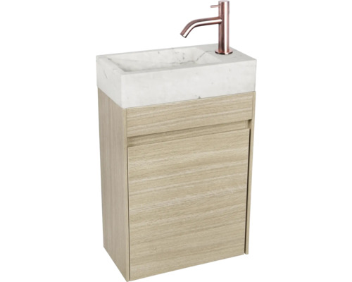 Meuble-lavabo avec lavabo, robinet et meuble bas