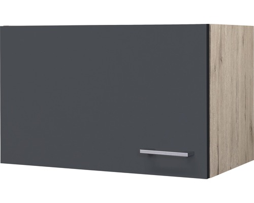 Armoire suspendue Flex Well Tiago lxpxh 60x32x32 cm couleur de façade gris basalte mat tirant réversible (montage à gauche ou à droite)