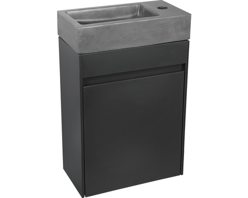 Meuble sous-lavabo avec vasque en béton