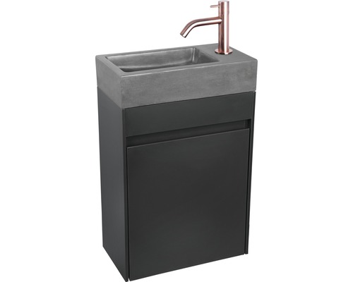 Meuble-lavabo avec armoire basse, robinet et vasque